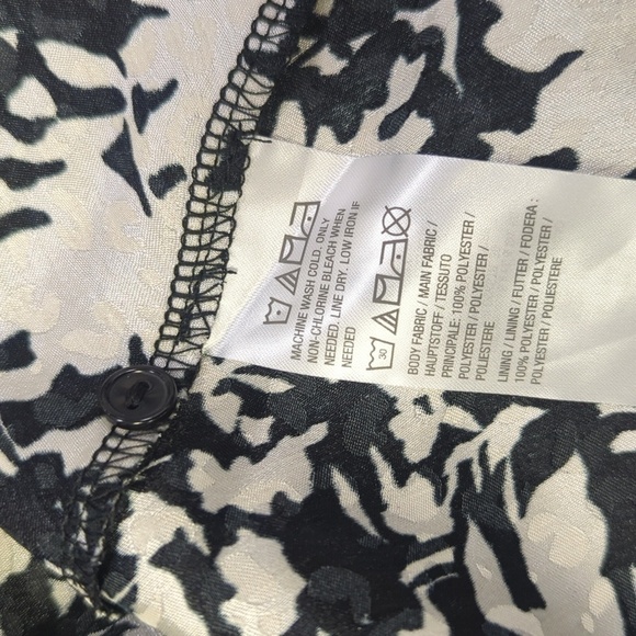 Susan Graver Floral Wrap Dress Black White 2XP preppy Business casual classic - Picture 8 of 8